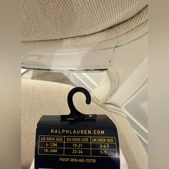 🦢 18~24 Mth Ralph Lauren Nautical Teddy Bear Socks 3 Piece Set NWT - Picture 6 of 6